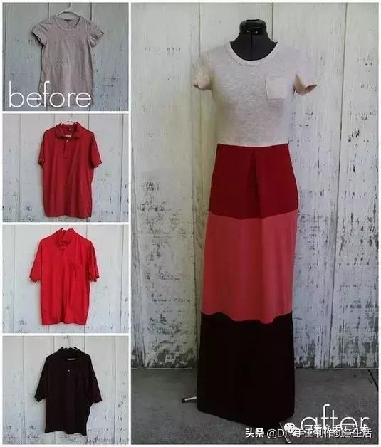 闲置的旧衣服,夏天旧衣服改造露肩衣