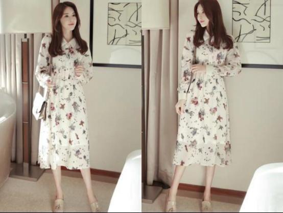 身高160以下的女生,穿仙女裙也能够很有气质