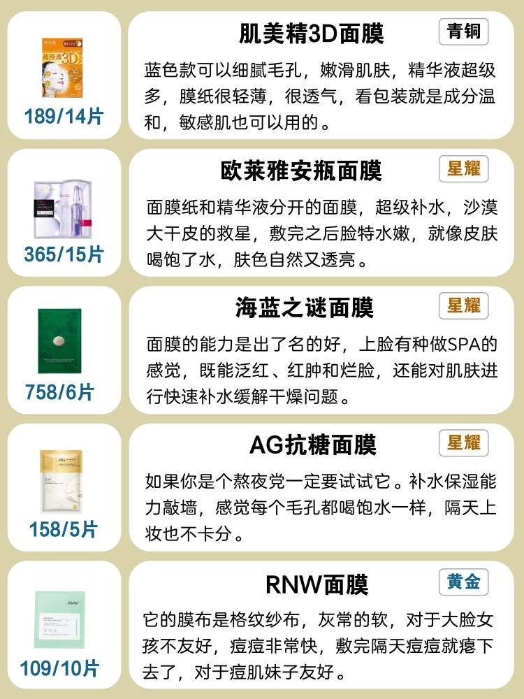 熬夜党护肤测评,熬夜干油皮面膜测评