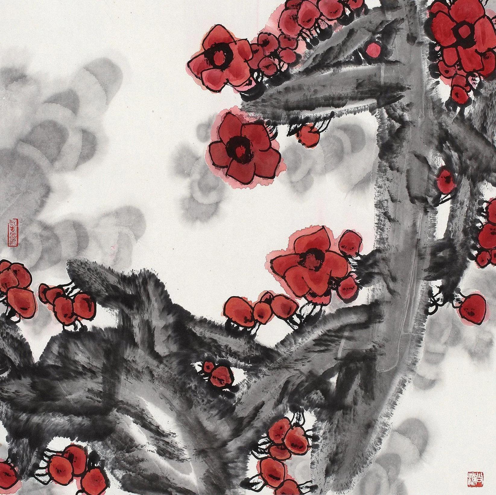 一团墨渍，几组干笔，尚涛的大写意非同凡响