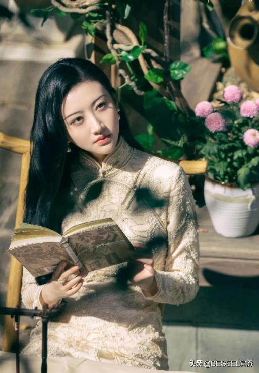 景甜的旗袍风,景甜时尚优雅小旗袍