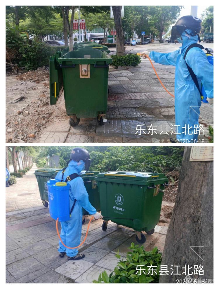 乐东县爱卫服务中心组织专业技术人员对县城各办公区和公共场所进行灭蚊防病除四害消杀