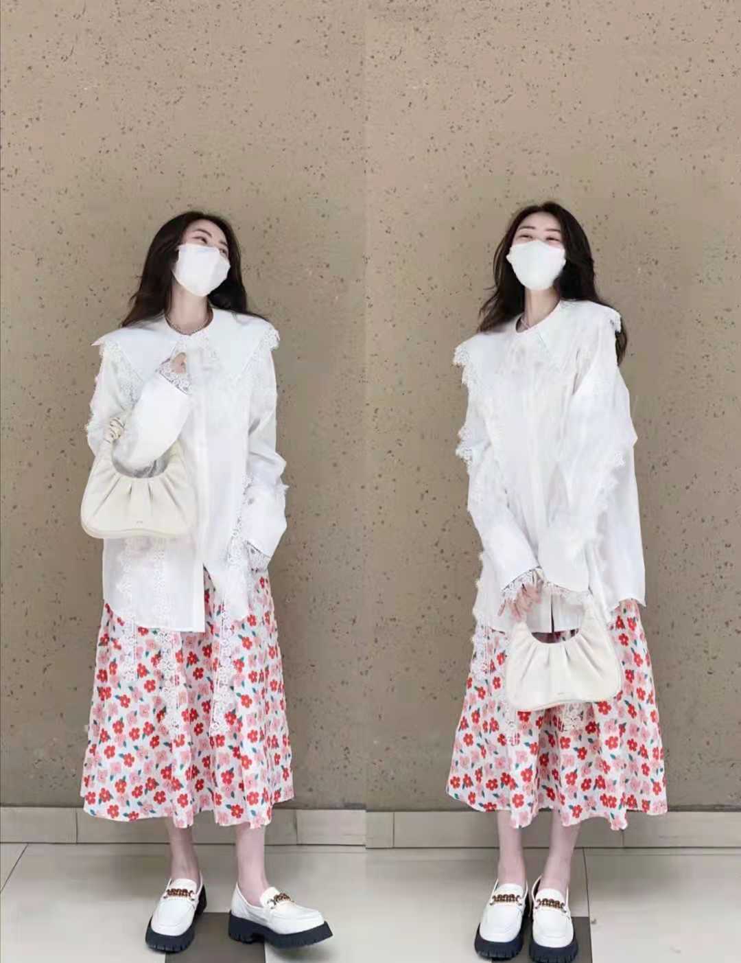 碎花半身裙搭什么鞋子最好看,紫色碎花裙半身裙配什么颜色上衣