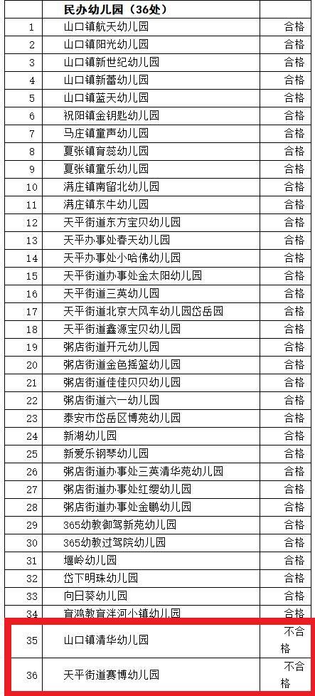 岱岳区教育机构,教育局对民办幼儿园年检工作总结