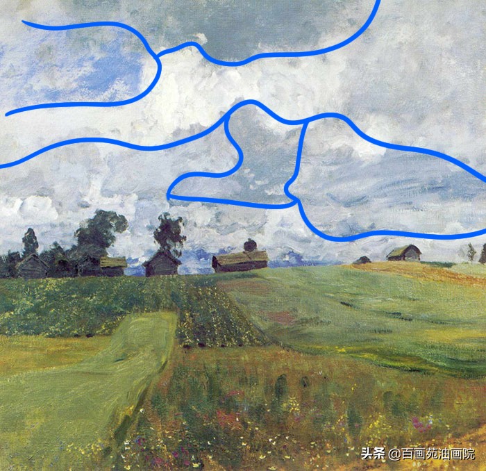 油画山水中的云怎么画,油画晚云的画法