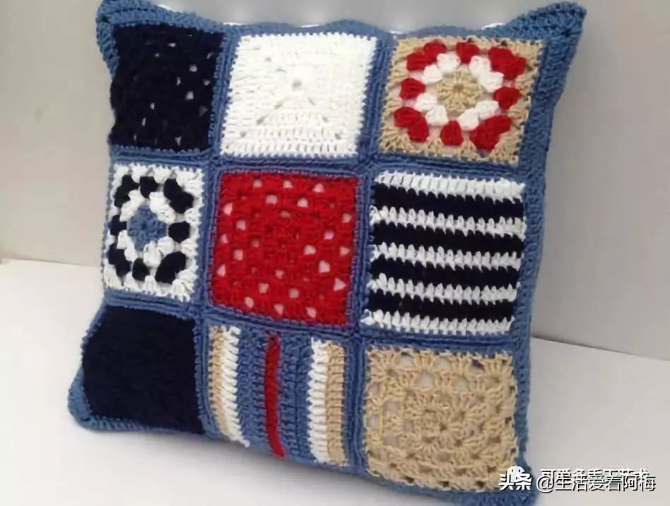 独一无二的抱枕套钩织教程,枕头套毛线钩织教程视频