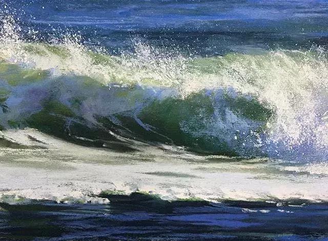 画海浪俯视,画海浪水粉画