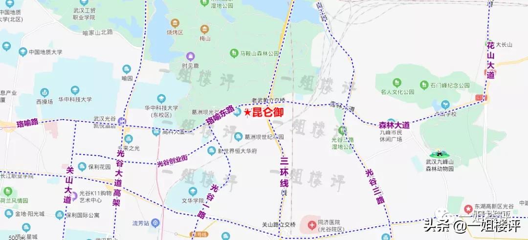 留在关山的最低门槛！超低密，北看东湖，南向楼间距约140米