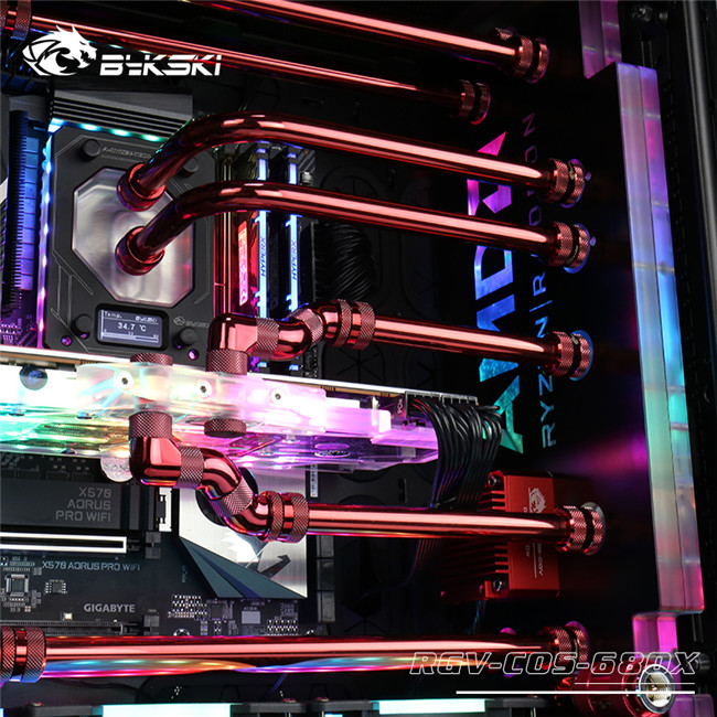 amd水冷游戏电脑,bykski一体显卡水冷评测