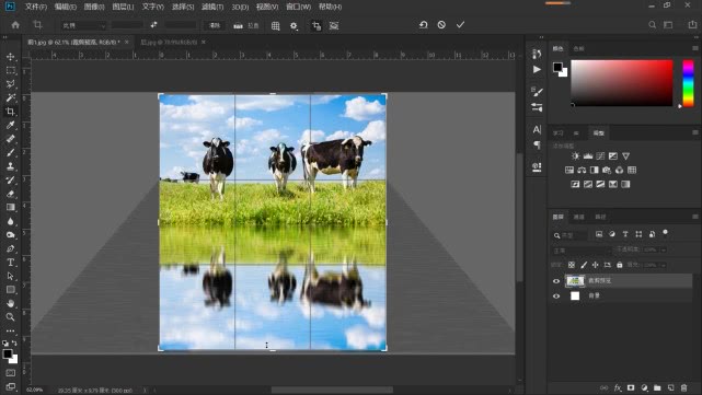 水面倒影ps羽化,ps更换天空加水面倒影