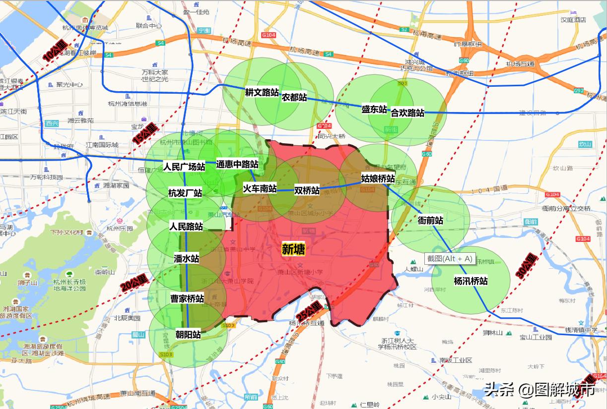 新塘城区地图,杭州新塘板块规划