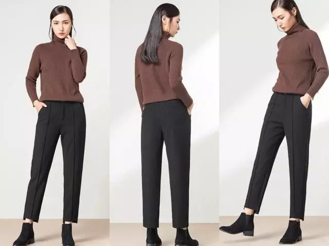 高端大气冬季毛呢裤高个子穿气质,冬天穿九分毛呢裤该怎么搭配鞋子