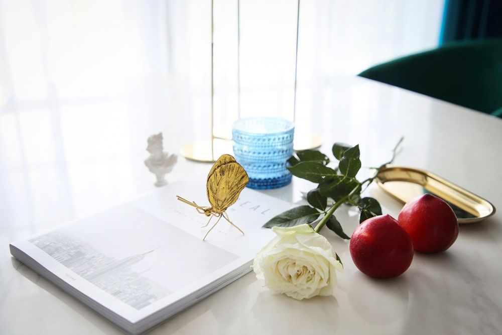 美式轻奢客厅和书房一体设计,美式轻奢风卧室书房一体效果图