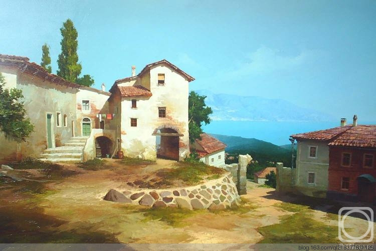 俄罗斯画家画水风景,俄罗斯远山风景油画100幅