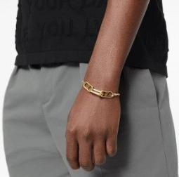 lv2022新款男士古巴链,lv古巴竹节项链蓝色