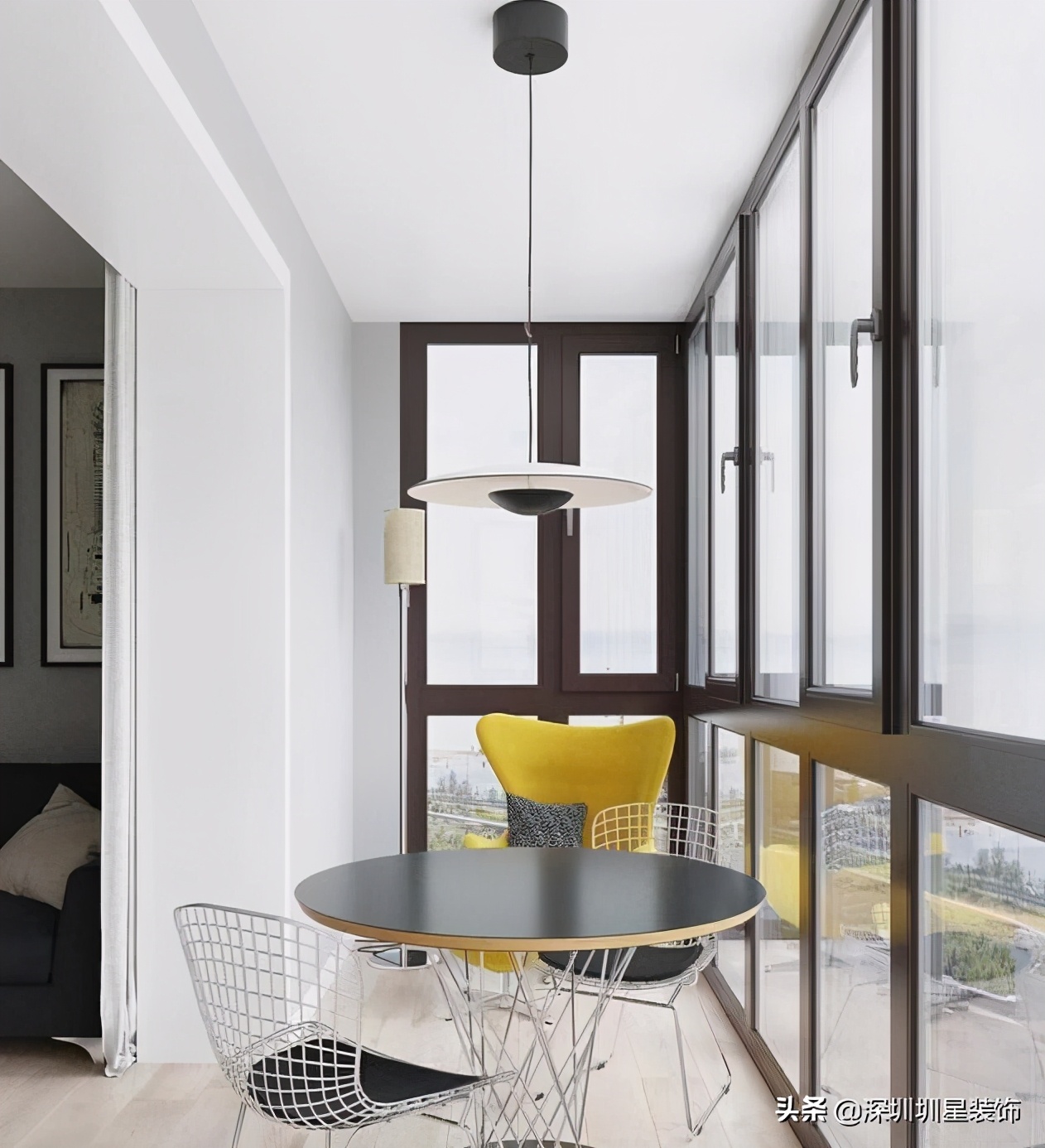 客厅阳台封闭式阳台用什么窗帘,封闭式阳台做客厅效果图