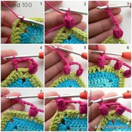曼陀罗毯子编织教程,苏菲花园曼陀罗毯子钩法高清图解