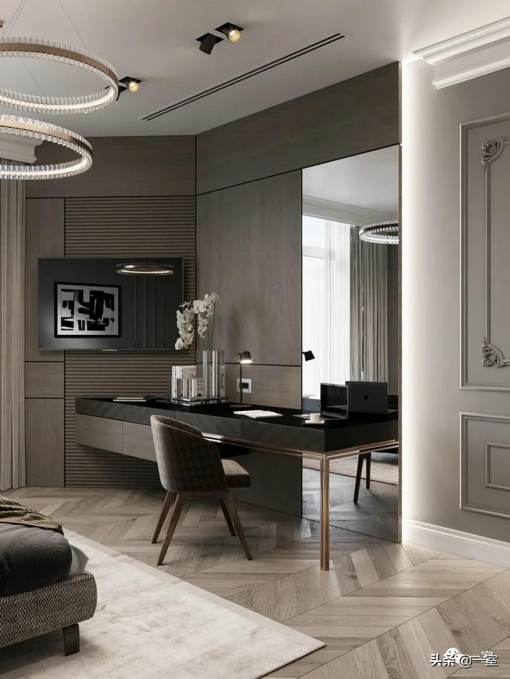 餐厅书房一体设计,书房客房一体设计