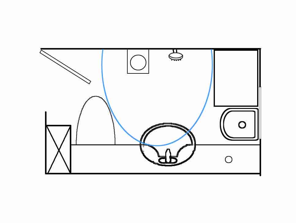 厕所装修淋浴间和便盆如何布局,卫生间洗脸盆和马桶布局