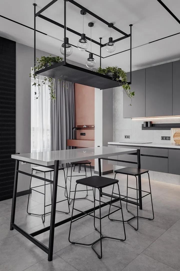 有宁静的灰有饱满的赤陶土色，让平衡元素覆盖全屋