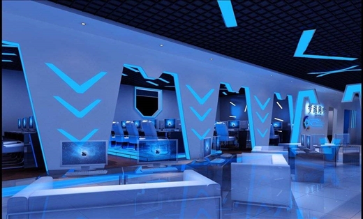 最新网咖装修风格,网咖装修极简风格