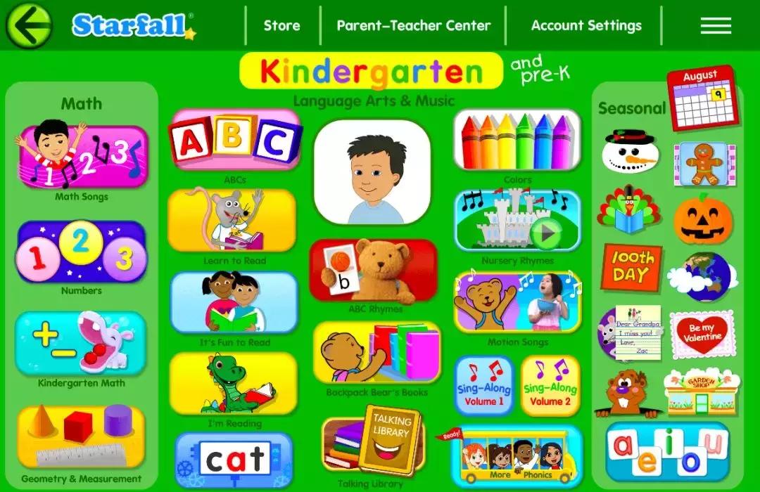 starfall是美国时代周刊选出的让互联网伟大的50个网站之一