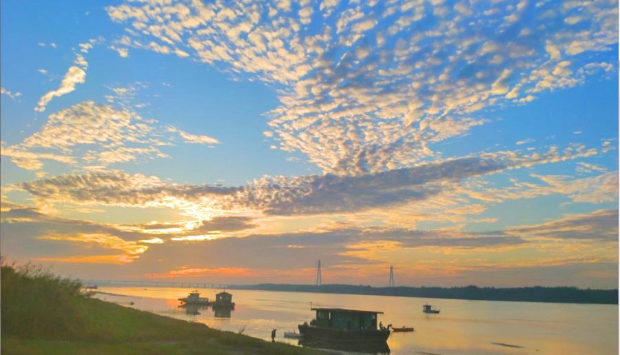 大美武湖图片,武湖烟涨