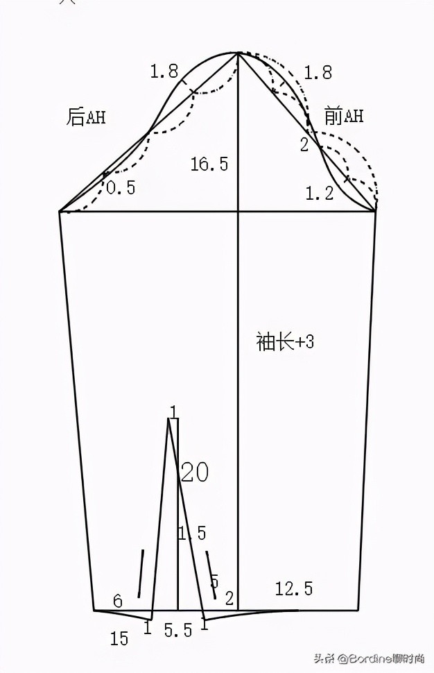 蝴蝶结连衣裙裁剪教程,前打褶连衣裙制版