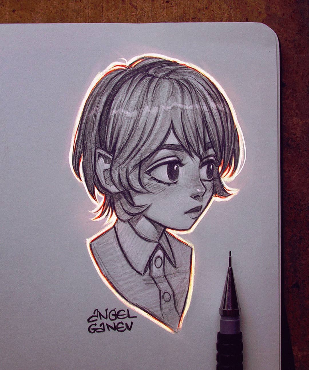 自动铅笔画人物,自动铅笔手绘人物