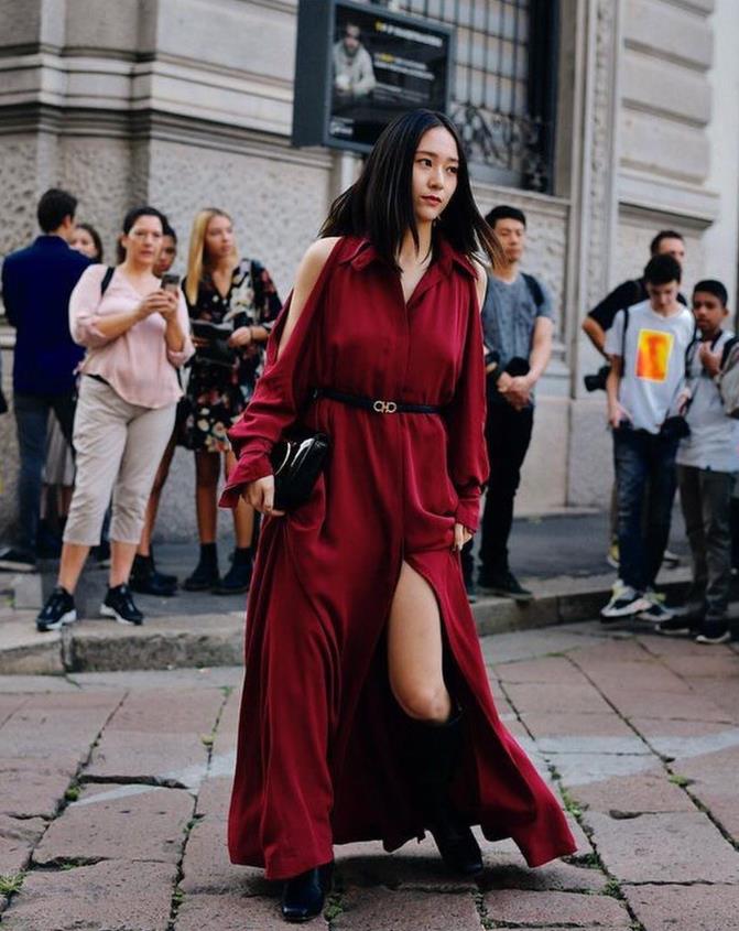 郑秀晶呢子大衣机场穿搭,郑秀晶豹纹