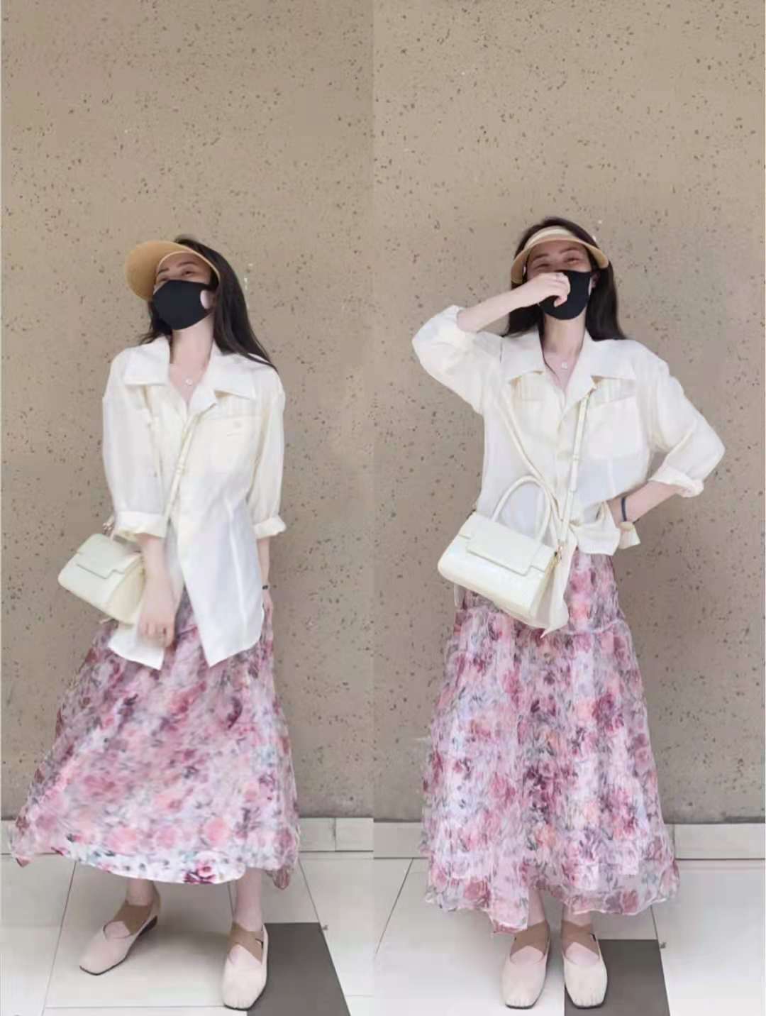 碎花半身裙搭什么鞋子最好看,紫色碎花裙半身裙配什么颜色上衣