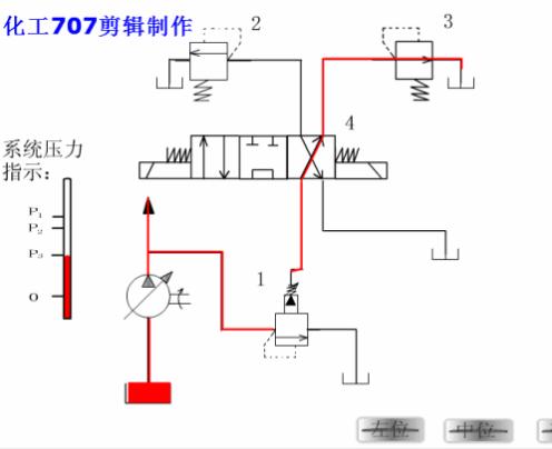 液压油泵工作原理动画演示视频,液压回路简单动态图