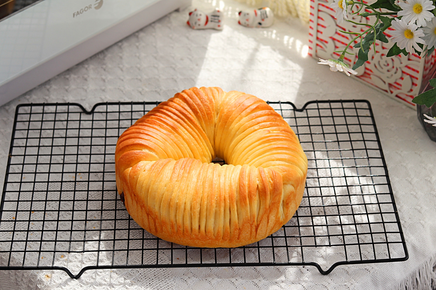 毛线团面包,用毛线编织面包