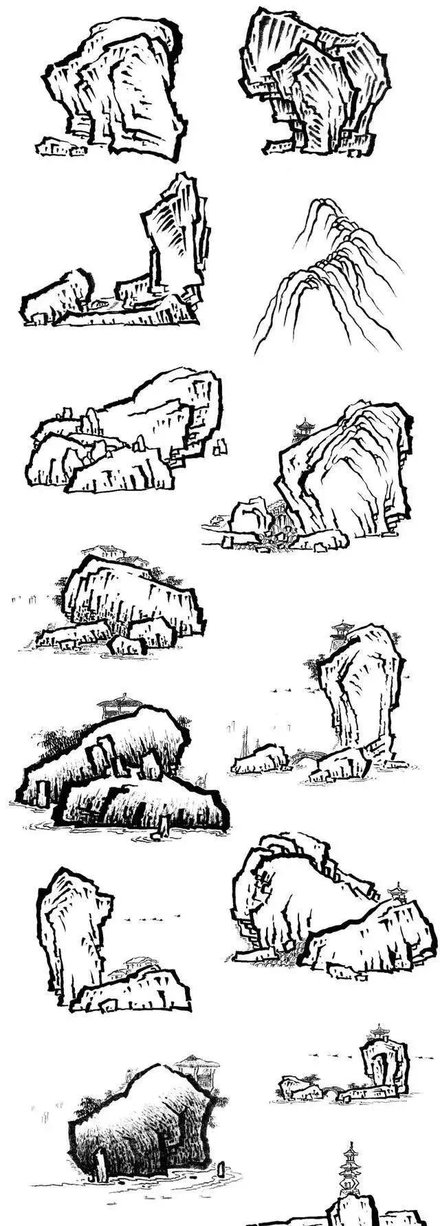 有了这份画山水画超完整的资料，再也不用担心不会画了，赶紧收藏