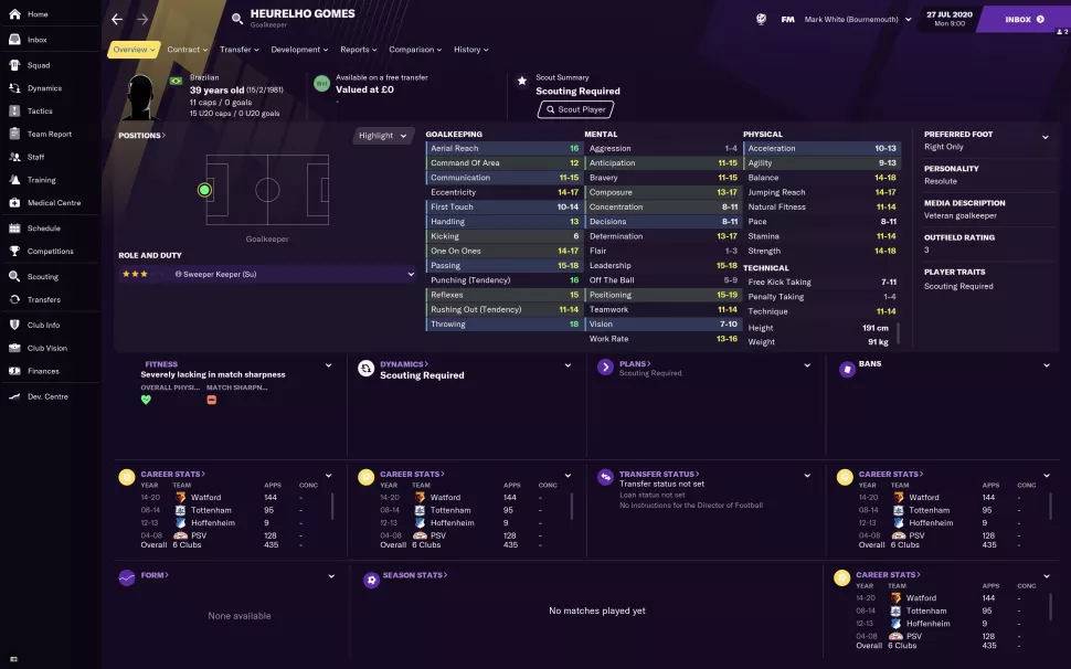 fm2021各位置最好用的球员,fm2021开档必签球员推荐