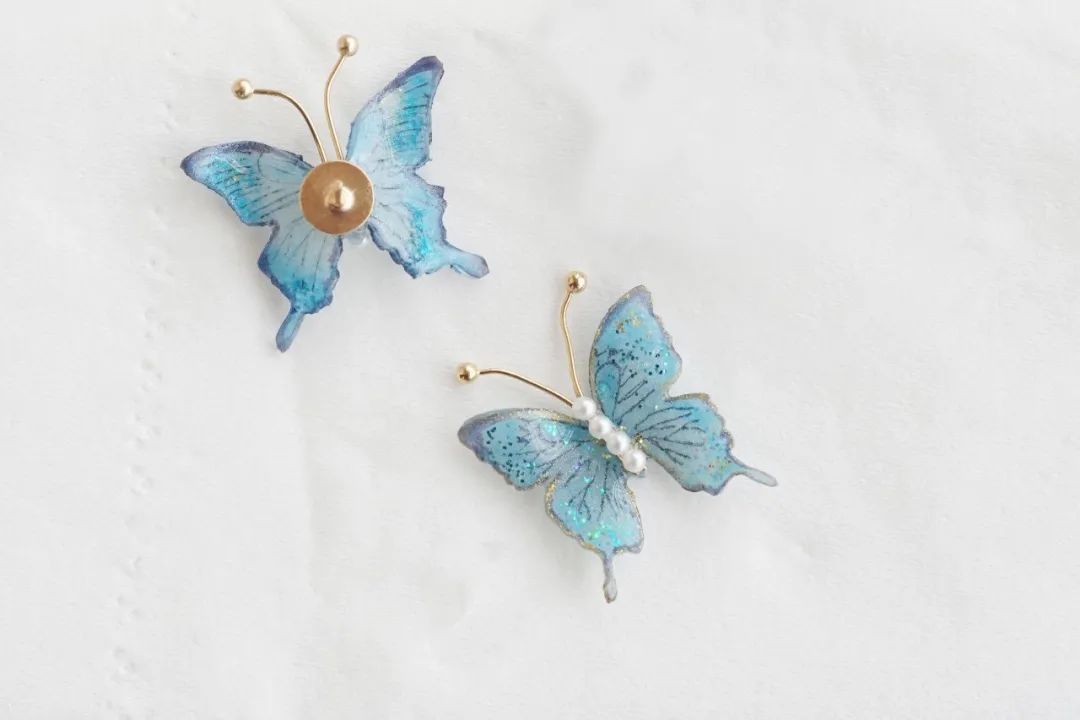 热缩片蝴蝶制作教程,热缩板耳环制作教程