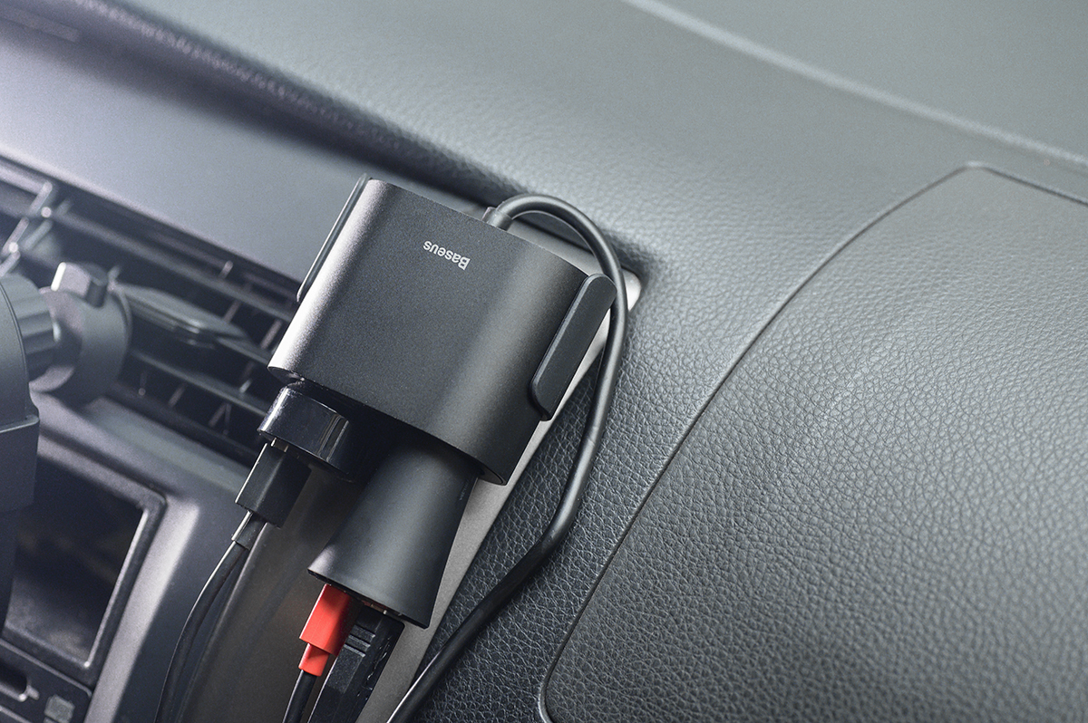 车载点烟插头改usb,倍思一拖三车载点烟器