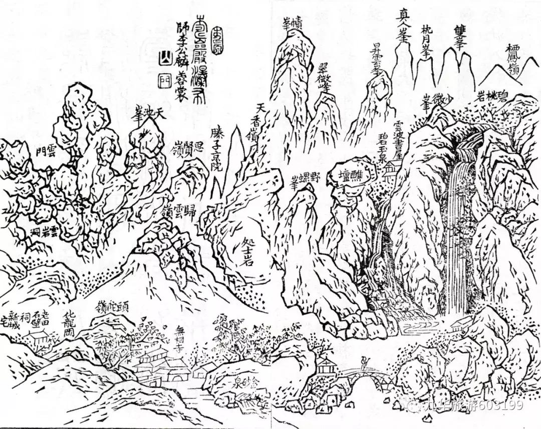 九华山手绘景区图,他花费了3年时间完成这幅画英文