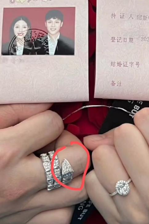 韩安冉和小猪先生多久结的婚,小猪和韩安冉婚戒