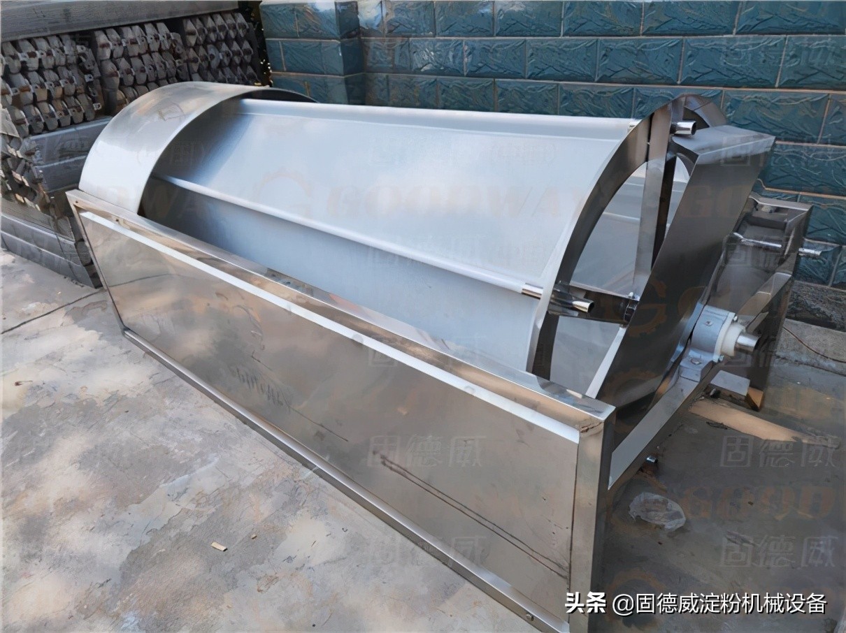 全自动红薯淀粉加工全过程,红薯淀粉加工机器设备工作全过程