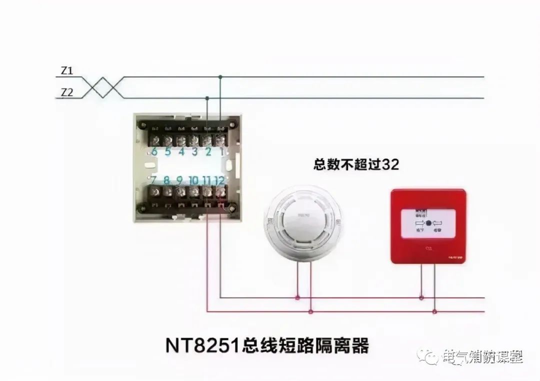 西门子消防报警设备接线图,消防报警系统真实接线图
