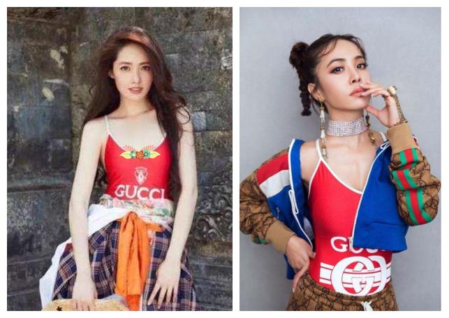 何穗身穿复古泳装大秀骨感身材,何穗人鱼裙图片