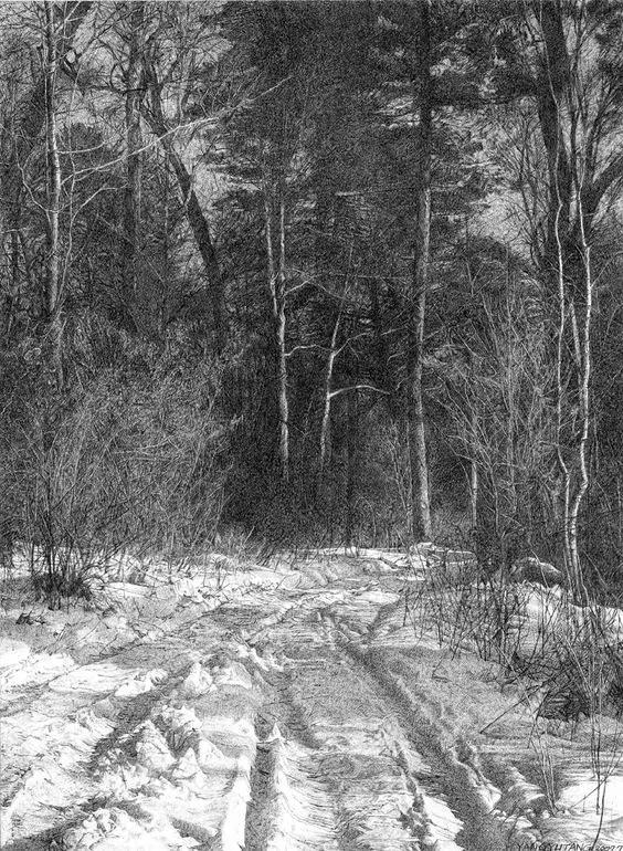 40张经典素描风景图快拿去临摹吧,最好看的素描风景图片