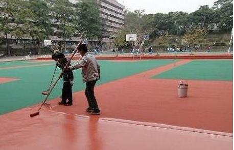 篮球场彩色塑胶施工,篮球场塑胶地面施工工程