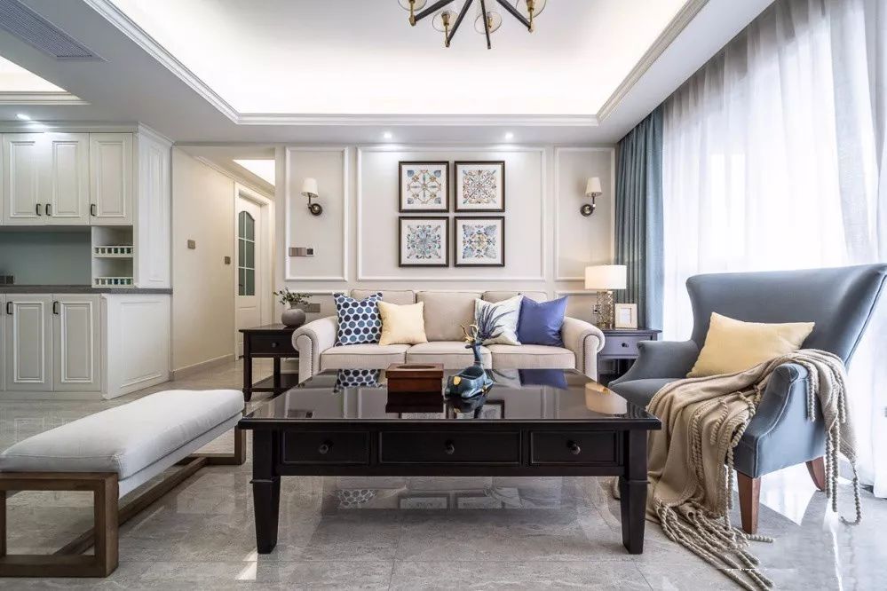 客厅地砖颜色怎么选现代简约款,冠珠摩卡灰地砖客厅效果图