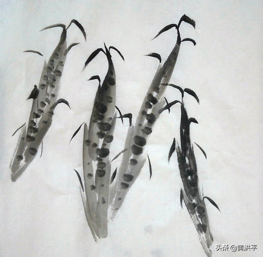 墨竹写意国画大全,写意墨竹的画法图片