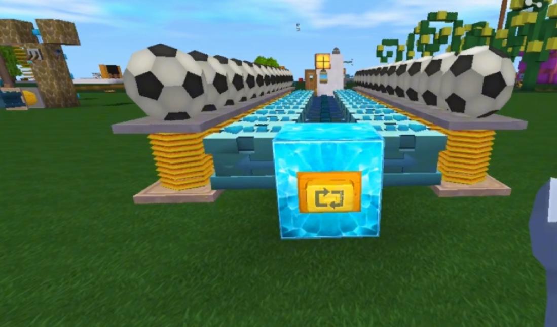 迷你世界足球展示台,迷你世界足球发射器