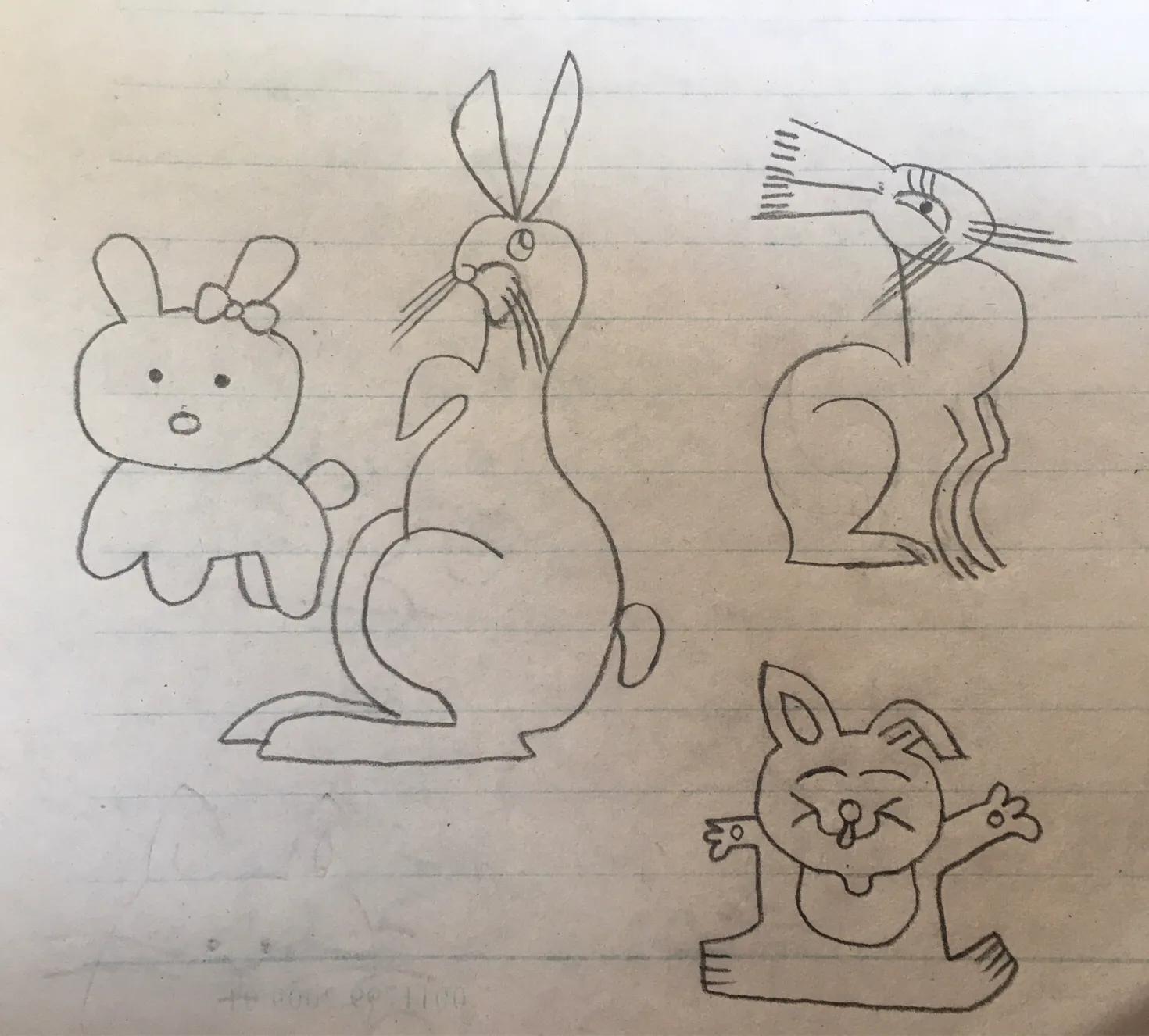 小兔子简笔画公主,小兔子简笔画涂色