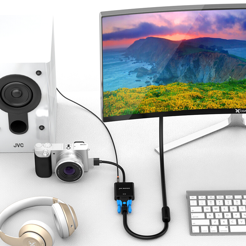 hdmi转换vga怎么显示器没声音,hdmi转vga转换器没信号什么原因