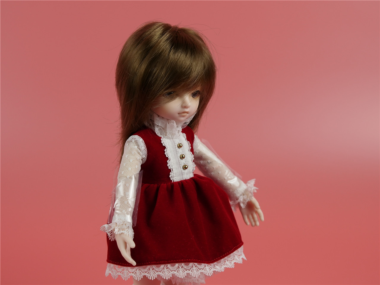 bjd圣诞娃娃,圣诞节到了买个苹果